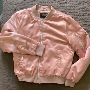 Pink bomber jacket